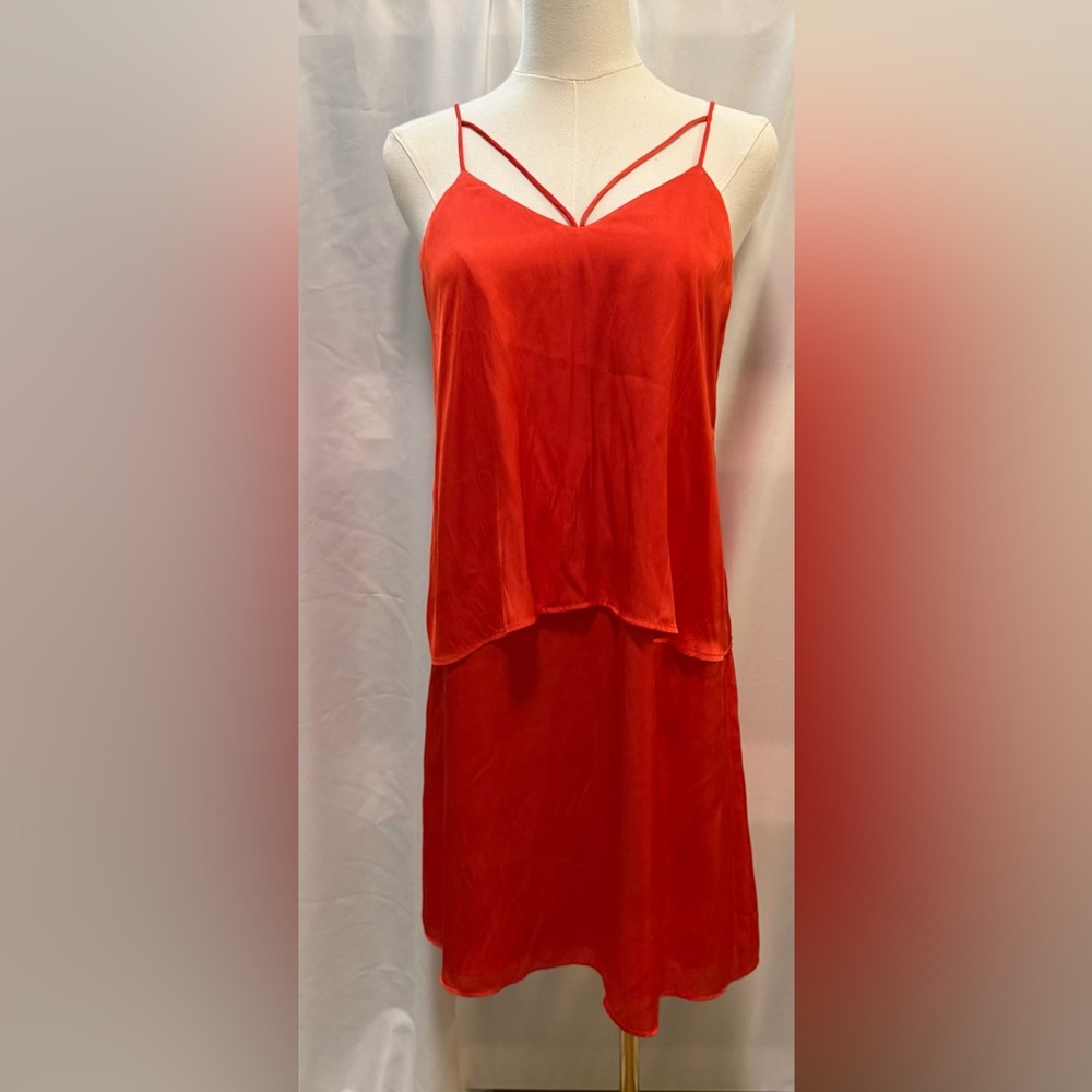 19 Cooper Bold Red Two Tier Dress